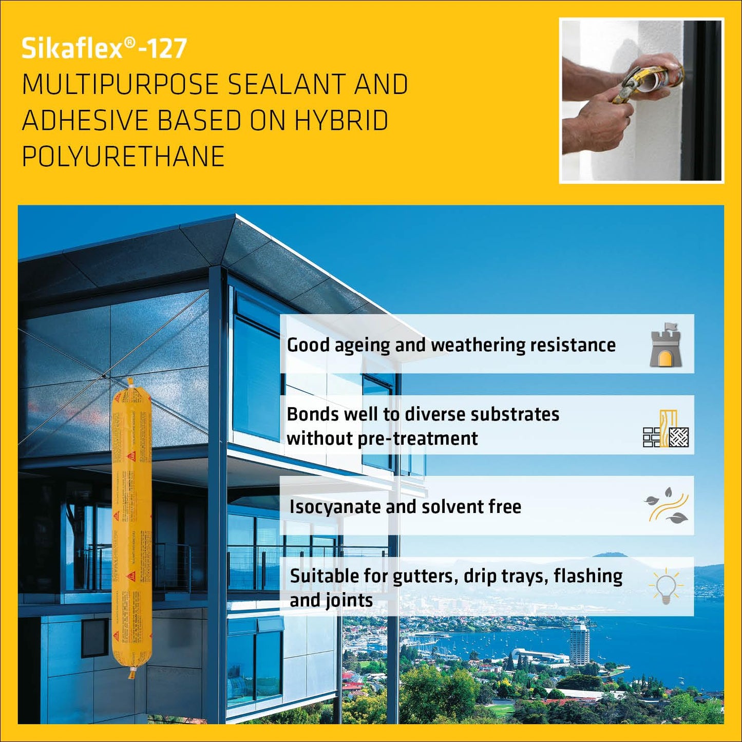 Sikaflex®-127 – Multipurpose Hybrid Polyurethane Sealant & Adhesive (600ML)