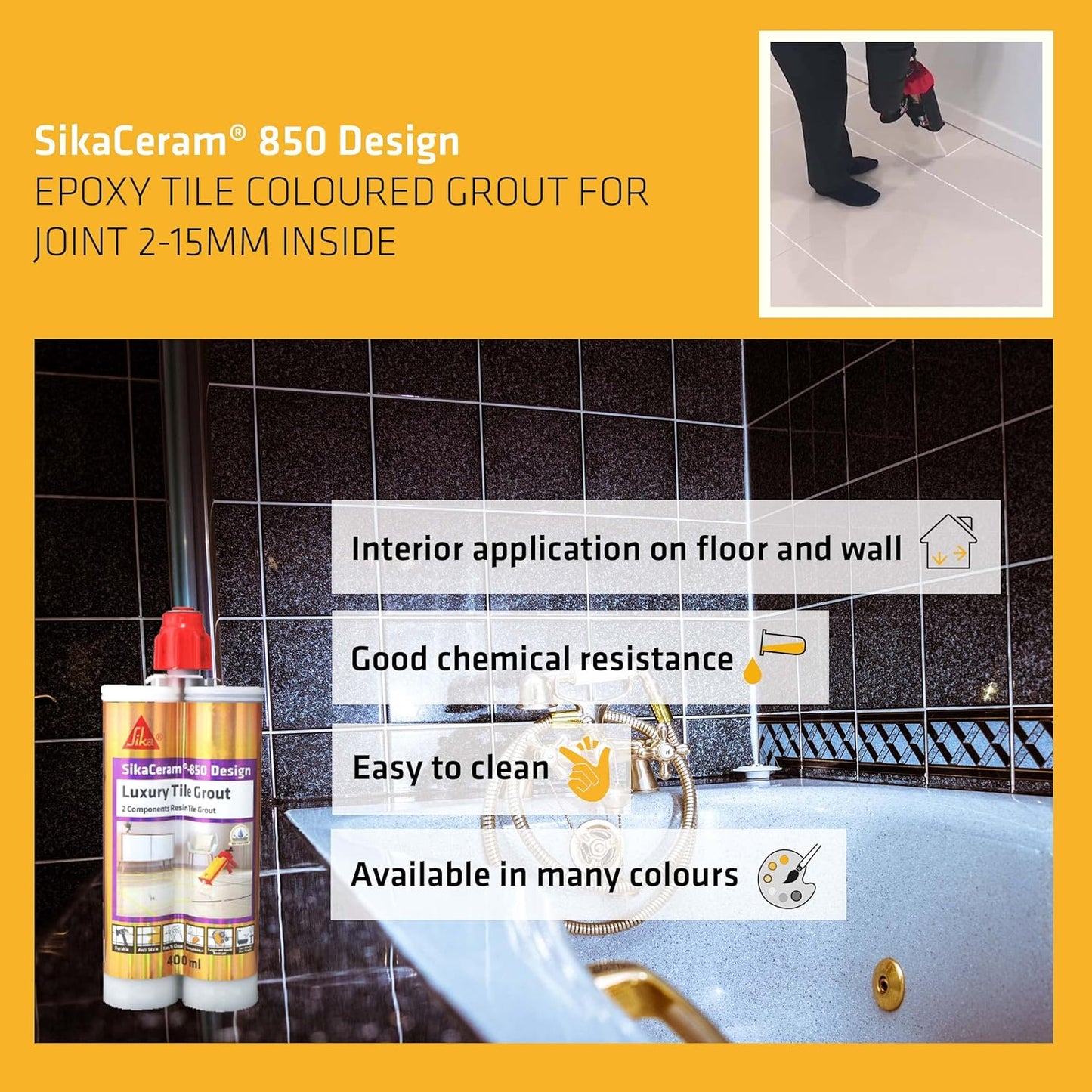 SikaCeram®-850 Design – Premium Epoxy Grout for a Flawless Finish